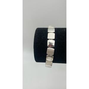 Vintage Signed Napier Polished and Matte Silver Tone Link Bracelet
